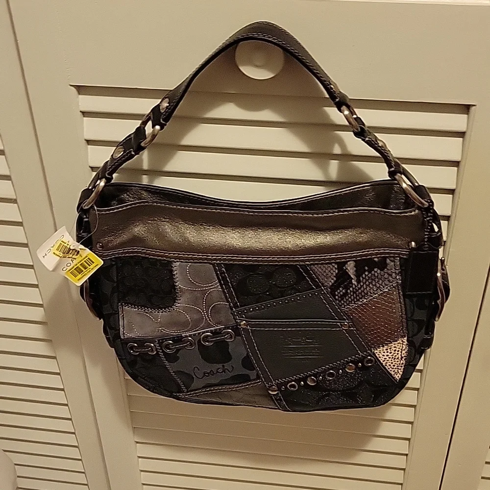 NWT: COACH Tonal Patchwork Zoe - Picture 1 of 16